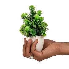 Cherry Tree Bonsai Artificial Plant With White Pot 1Pc