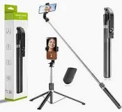 R1L Selfie Stick Extendable Phone Holder Black Colour