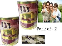 Recharge Powder A Tasteful Protein Powder Ayurvedic Medicine 1 Ear Warmer Free 200Gm X 2