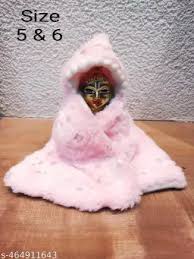 Pink Color Soft Woolen Soft Laddu Gopal Dress