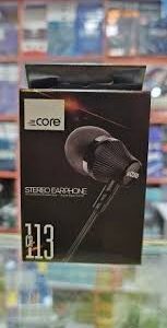 Core Cr 113 Stereo Earphone Black 1Pc