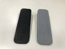 Black Rubber Door Stopper Wedge 1 Pair