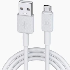White Colour Mobile Charger Cable D Type