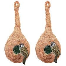 Live Once Safest Round Organic Bird Nest Pack Of 2