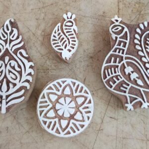 Wood Block Stamps Pack Of 4