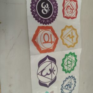 Hetshree Decor Chakra Wall Stickers Yoga Zen Meditation Room Wall Decals 8Pcs