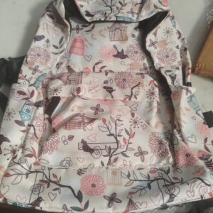 Cream Printed Casual Laptop Backpack