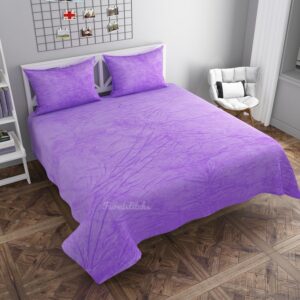 Ultra Soft Solid Plain Velvet Bedsheet For Double Bed With 2 Pillow Covers