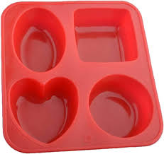 Kitchook Red 4 Cavity Silicone Mould