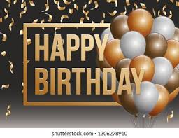 Golden Colour Happy Birthday Burner