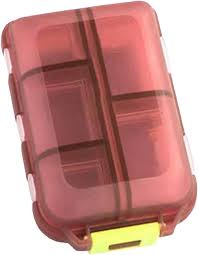 Red Transparent Mini Travel Pill Box