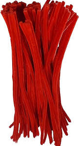 Craft Pipe Cleaner 12 Red Color For Hobby Crafts Scrapbooking Diy Accessory Pack Of 100 Pcs