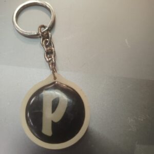 Stainless Steel Alphabet Letter P Keychain