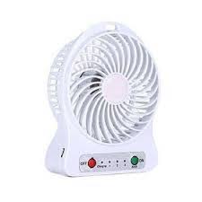 Plastic White Mini Portable Usb Fan