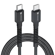 Portronics Konnect X 60W Type C To Type C Charging Cable Black 1Pc