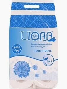 Liora Ultra Soft Toilet Paper Roll 185 Pulls X 6 Rolls Pack Of 2