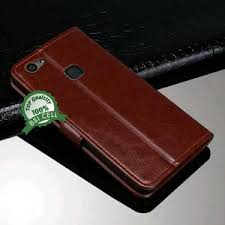 Coverage Flip Cover For Vivo V7 Vivo 1718 Brown Grip Case 1