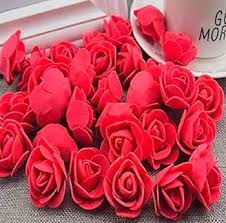 Pack Of 50 Pieces Approx 3 Cm Each Artificial Mini Foam Rose Flowers For Decoration