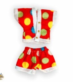 Laddo Gopal Cloth Set Red Colour Size 1 Pack Of 3