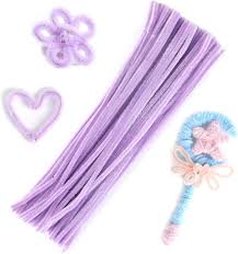 Just Flowers 100Pc Lavender Pipe Cleaners Craft Pipe Cleaners Chenille Stem Fuzzy Sticks