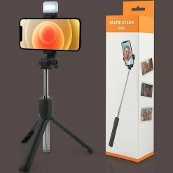 Rls 3 In 1 Selfie Stick Tripod With Detachable Wireless Remote Led Fill Light Smartphones