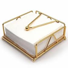 Gold Plated Modern Napkin Holder