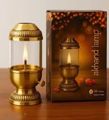 Gold Plated Akhand Diya Lamp