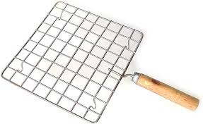 Hand Grill Bread Papad Roti Stand Roasting Rack Square Shape