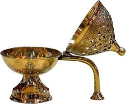 Dsh Home Purifying Brass Dhuna Loban Burner Dhooni Dhoop Dani Dhuni Brass