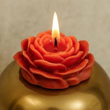 Soy Wax Red Flower Floating Candle