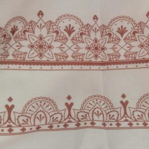 Solid Cotton White Floral Printed Pillow Cover 5Pcs