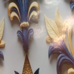 Light Blue Floral Printed Wallpaper 1 Point5Mtr 2Pcs