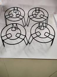 Black Flower Pot Stand Pack Of 4