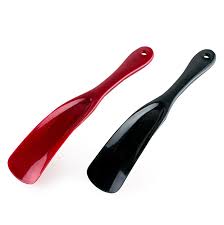 Premium Abs Plastic Shoehorn Easy Slip On Shoe Wearing Tool Red Black Pack Of 2