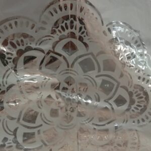 Transparent Floral Design Wall Stencils Pack Of 5