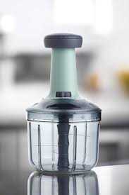 Manual Hand Press Vegetable Chopper Grey Colour