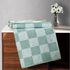 My Trident Towels For Bath Green With White