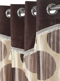 Cortina Brown Polyester Curtain 5Ft 2Pc