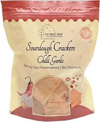 The Magic Oven Sourdough Crackers Chilli Garlic 150G