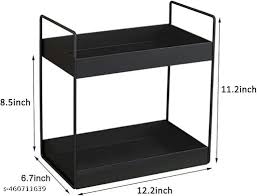 Black Color 2 Tier Kitchen Rack