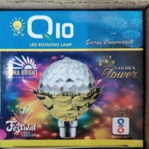 Golden 360 Rotating Led Party Bulb Decorative Colorful Light