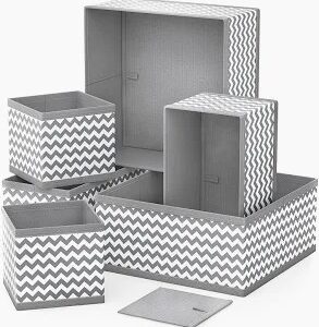 House Of Quirk Foldable Cloth Storage Box Pack Of 6