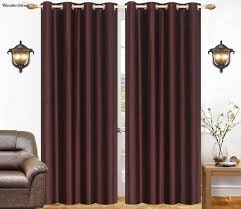 Brown Colour Door Curtains 8 Feet Pack Of 2