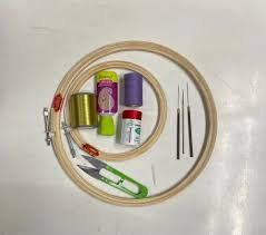 Wooden Embroidery Hoop Ring Frame And Materials For Embroidery Point