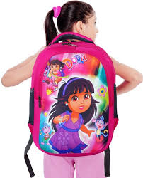 Large 35 L Laptop Backpack Dora Lightweight School Bag For Boys Girls Pink Grey