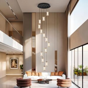 Flynn Double Height Smart Modern Led Chandelier 13 Light Smart Controls