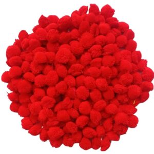 Ragoma Red Pom Pom Balls 50 Pcs For Art And Crafts