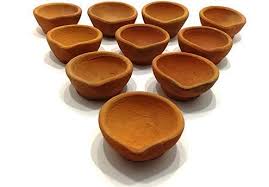 Brown Colour Mitti Diya Pack Of 6
