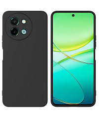 Black Colour Mobile Back Cover For Vivo Y38