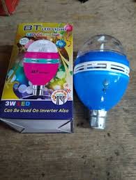 Multicolor 3W Led Disco Lamp Crystal Rotating Bulb